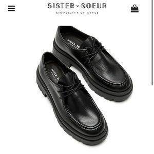 *Like New* Sister x Soeur “Gill” Black Leather Loafers size 39